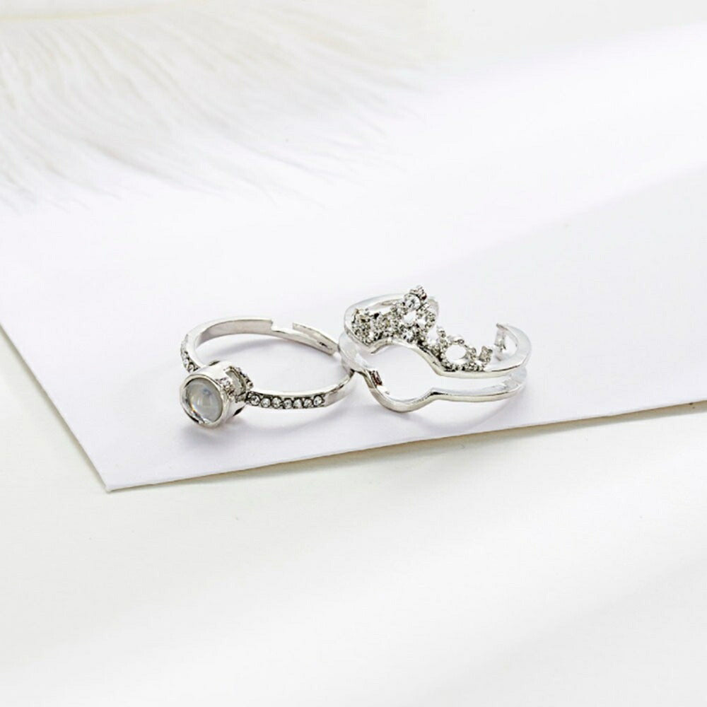 リング | シルバー王冠ジルコニアリング | メンズ・ユニセックスHIPHOPジュエリー