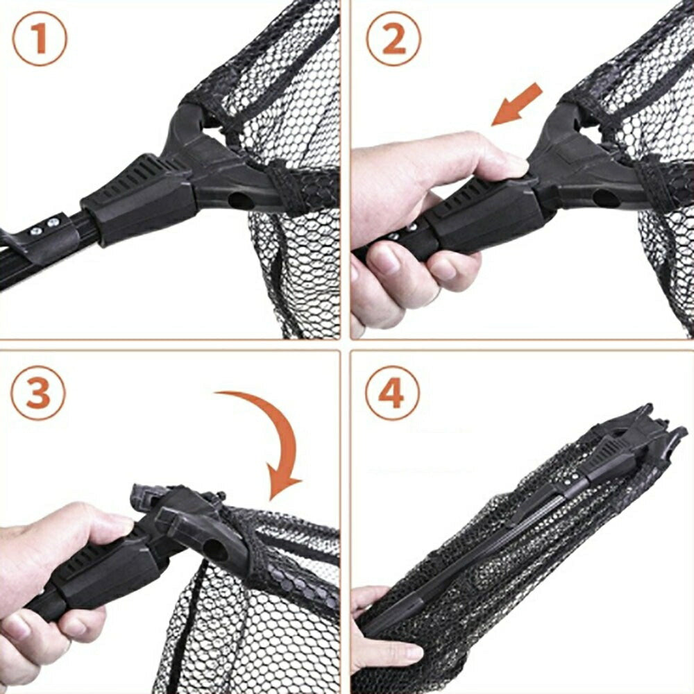 釣り 道具 | ブラック75cm伸縮式アルミ製ランディングネット