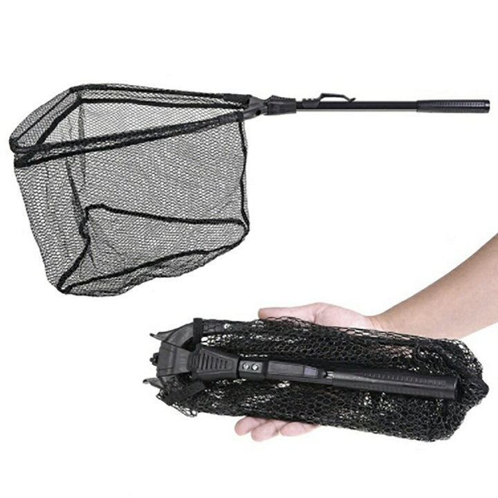 釣り 道具 | ブラック75cm伸縮式アルミ製ランディングネット