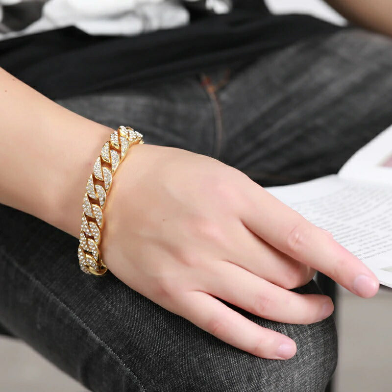 ブレスレット | ゴールドブレスレット メンズ＆レディース ジルコニア