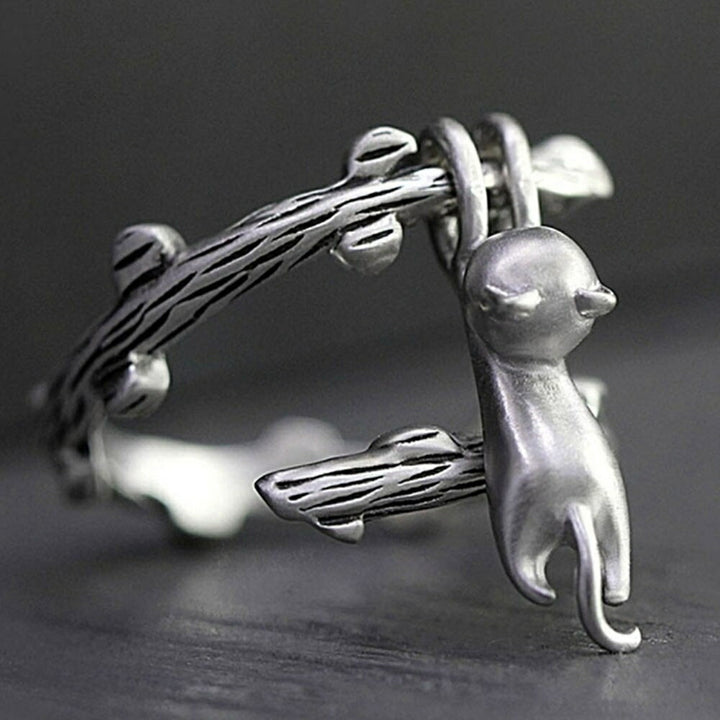 リング | 猫モチーフ ヒップホップ風 ユニセックスリング