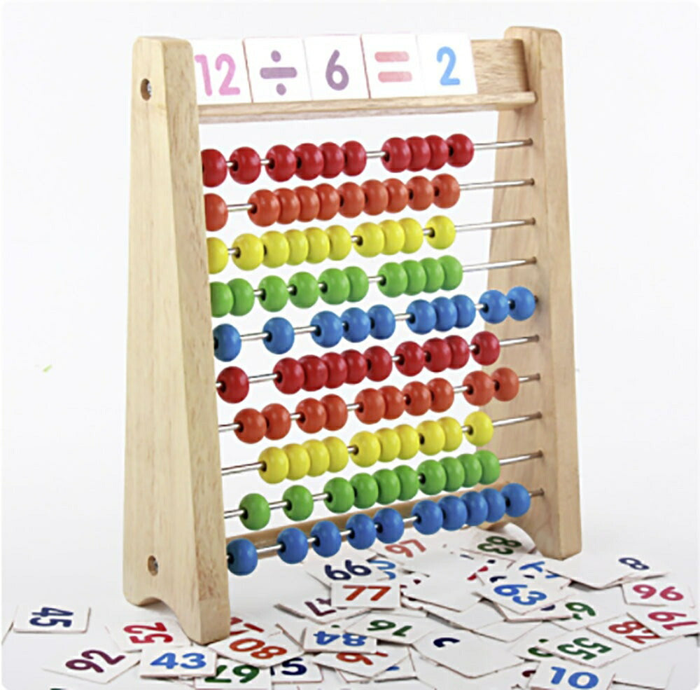 赤ちゃん用品 | 100玉そろばんと数字カードセット 知育玩具