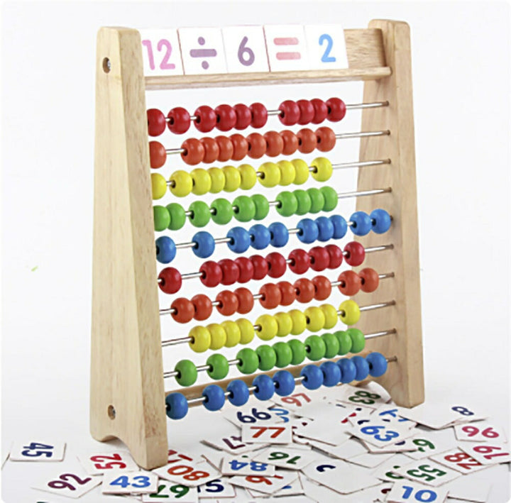 赤ちゃん用品 | 100玉そろばんと数字カードセット 知育玩具