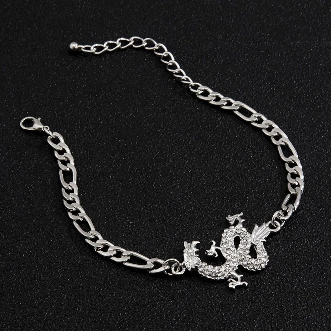 ブレスレット | クリスタルドラゴン ブレスレット | ゴールド＆シルバー | 男女兼用ジュエリー