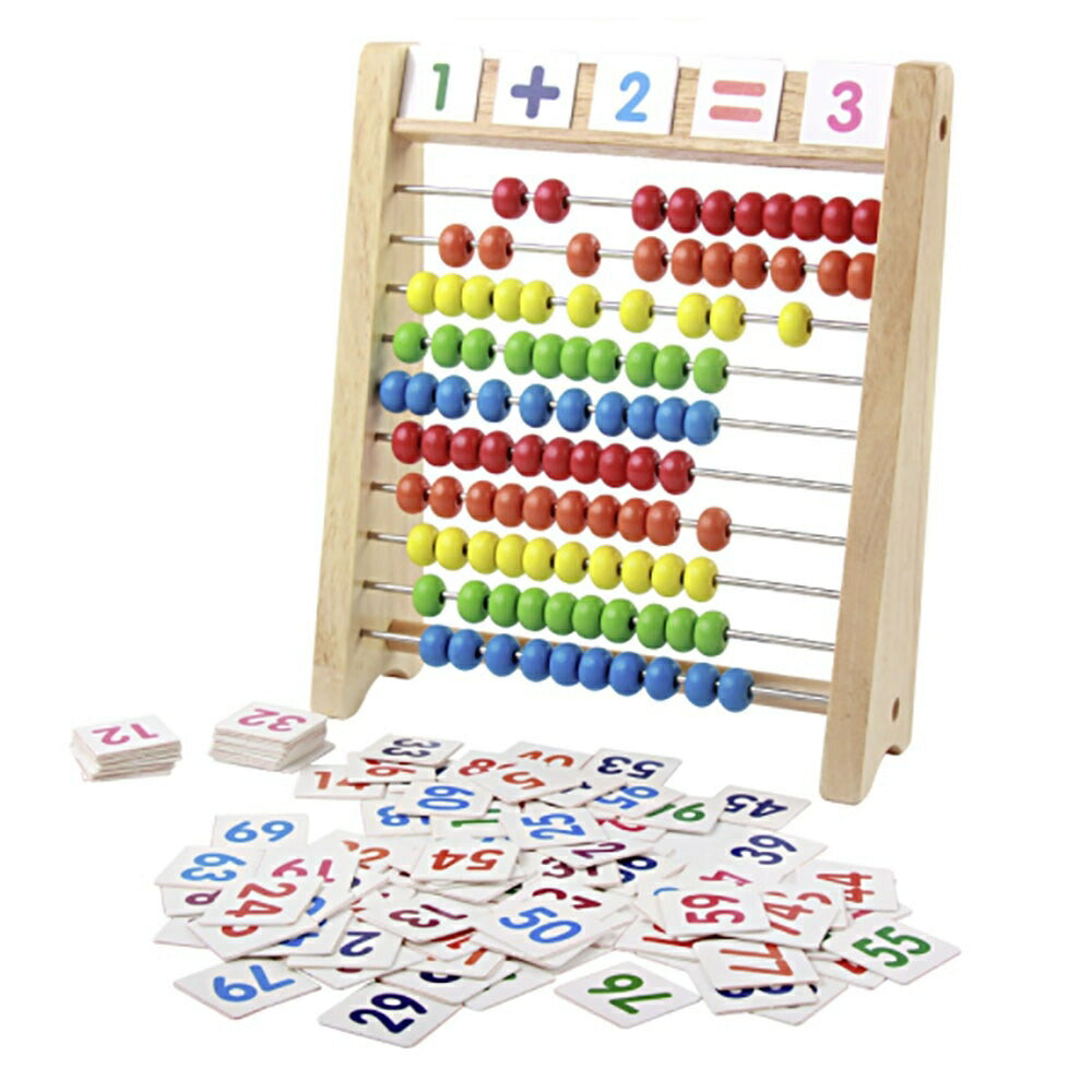 赤ちゃん用品 | 100玉そろばんと数字カードセット 知育玩具