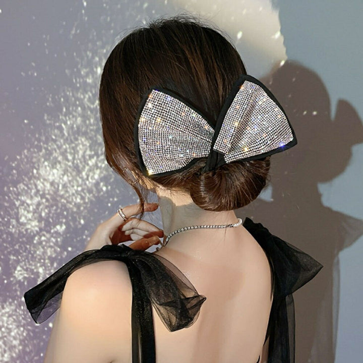 ヘアアクセサリー | リボン＆ジルコニア装飾のエレガントなヘアアクセサリー