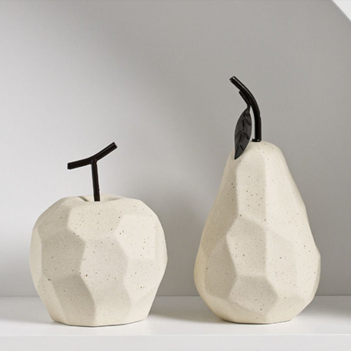 インテリア オブジェ | ポリゴンオブジェ「りんご＆洋梨」モダンインテリア
