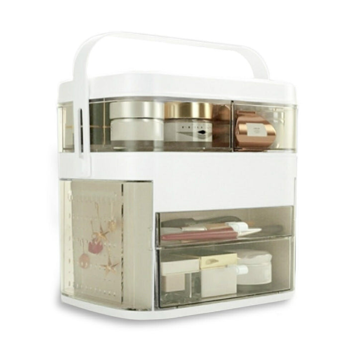 コスメティック | LEDミラー付き大容量メイクボックス