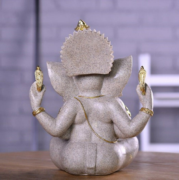 風水 インテリア | ガネーシャ石膏置物 - 開運・厄除けインテリア
