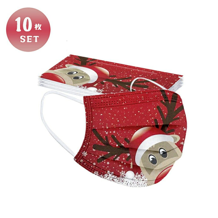 マスク | クリスマスデザイン 立体ファッションマスク 10枚セット