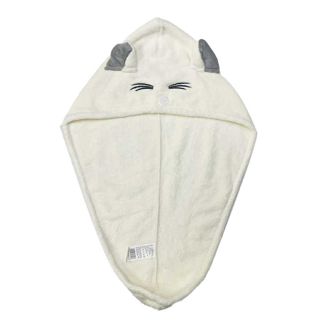 小物 その他 | 速乾ヘアタオル「猫デザイン」- ボタン付きで固定、髪のダメージ軽減