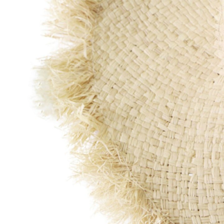 キャップ | レディースつば広麦わらハット フリンジ付き リゾート向け