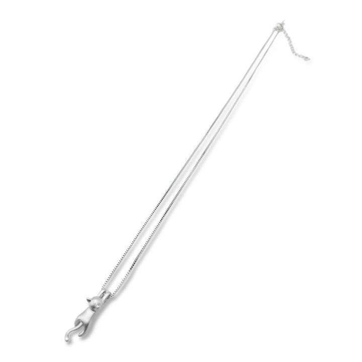 ネックレス | Silver925 ぶら下がり猫ネックレス 男女兼用