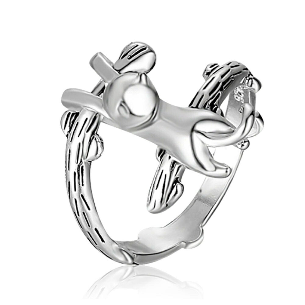 リング | 猫モチーフ ヒップホップ風 ユニセックスリング