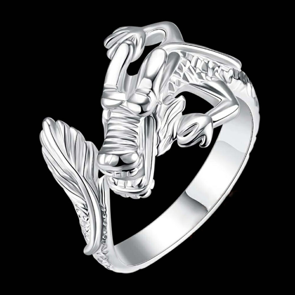 リング | 龍デザイン シルバーリング ユニセックス