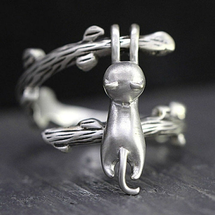 リング | 猫モチーフ ヒップホップ風 ユニセックスリング