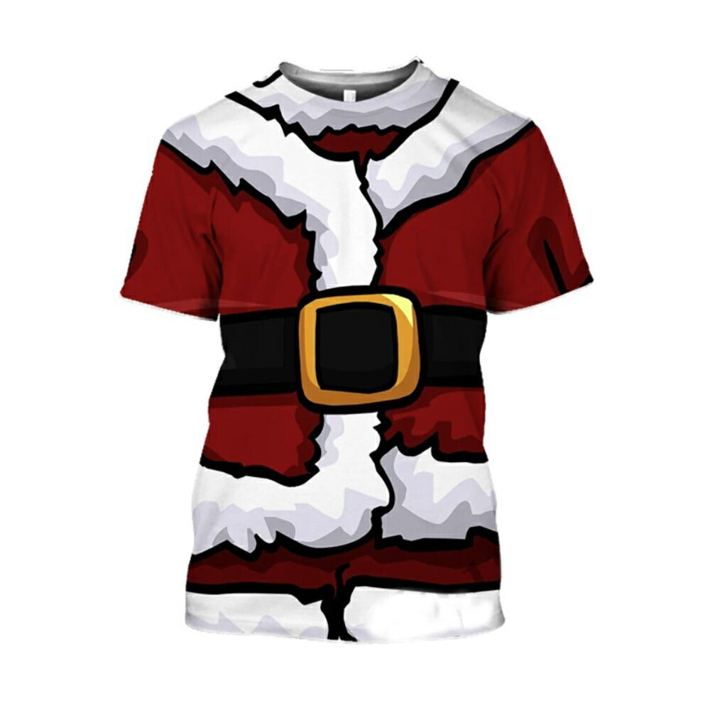 仮装 | クリスマス用 半袖サンタコスプレTシャツ
