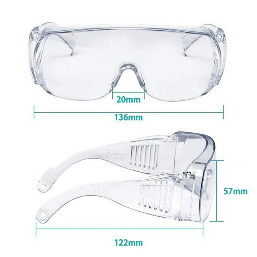 マスク | 保護メガネ100個セット 軽量透明防塵ゴーグル