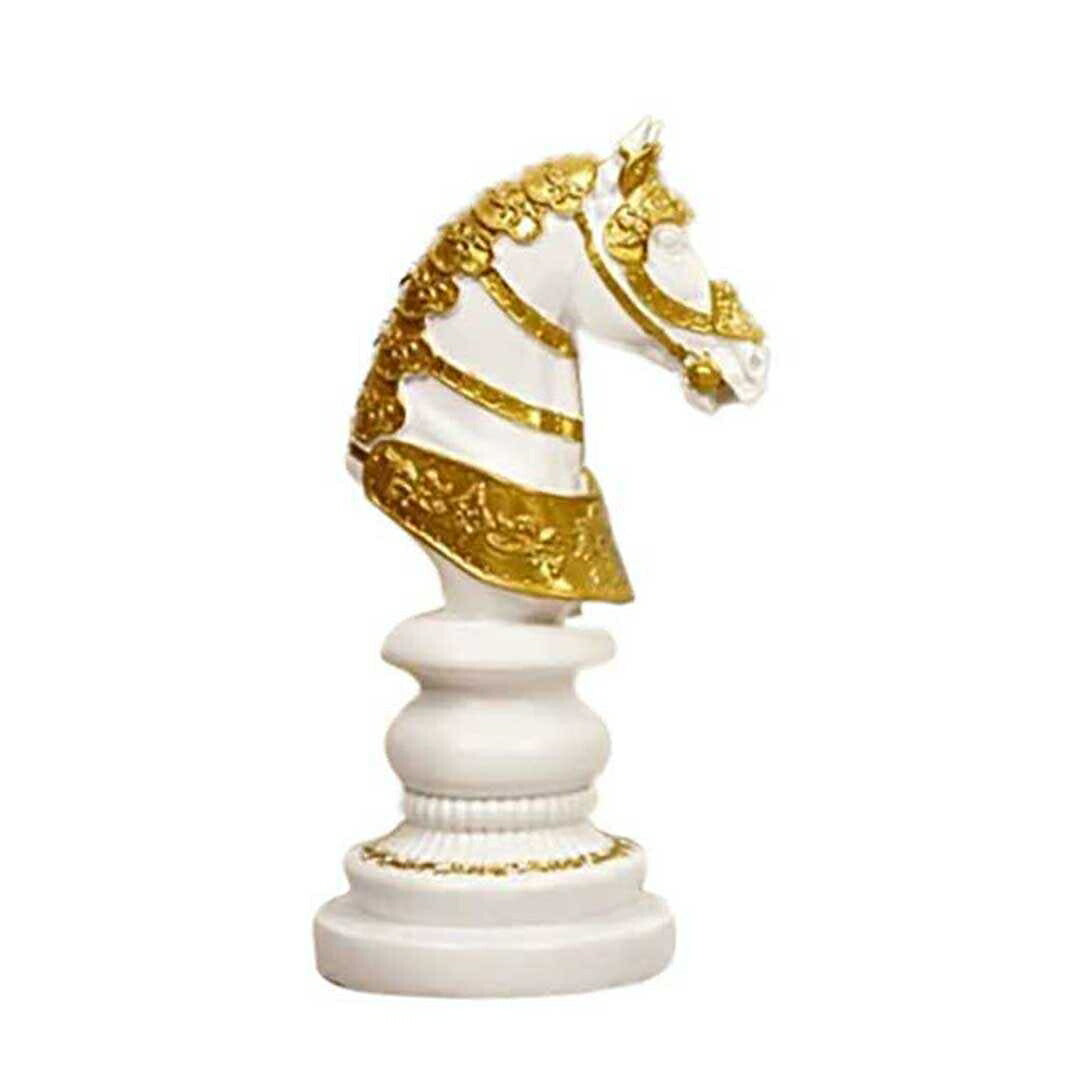 インテリア オブジェ | ナイト・キング・クイーン チェス駒デザイン オブジェ 【アンティーク調仕上げ・微細な塗装ムラ等あり】