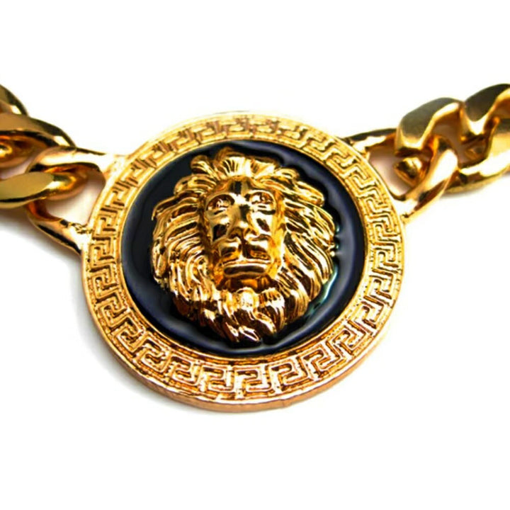 ネックレス | ゴールドメッキ 3頭ライオン ネックレス 男女兼用