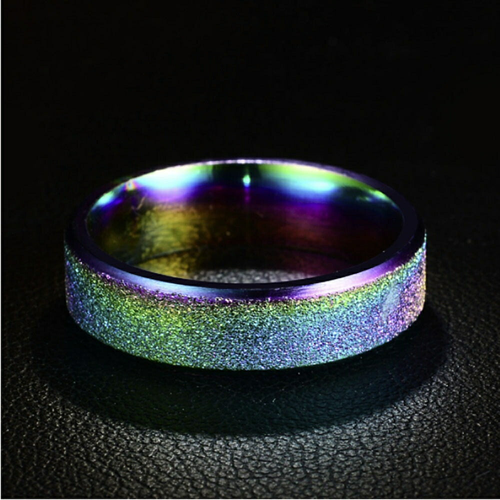 リング | レインボーカラーリング 男女兼用 HIPHOPアクセサリー
