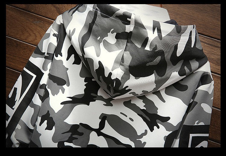 パーカー 男性 | オーバーサイズ迷彩ストリートパーカー