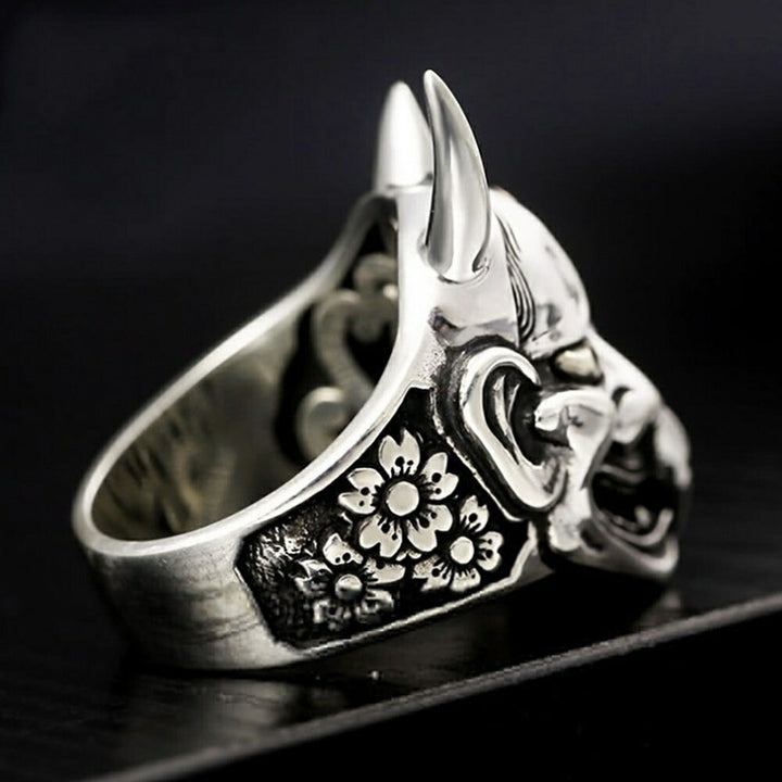 リング | 般若と狐の開運指輪 アンティーク風